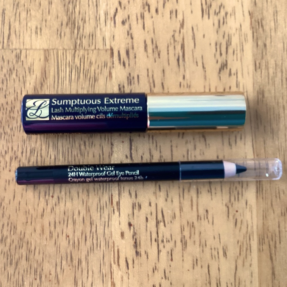 Estee Lauder Sumptuous Extreme Mascara and Double Wear Pencil in Black